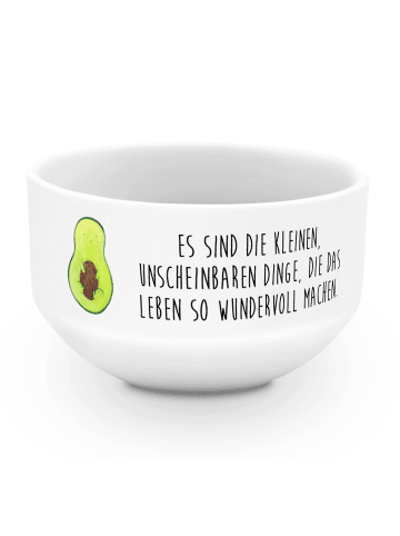 Mr. & Mrs. Panda Obstschale Avocado Kern mit Spruch in Weiß