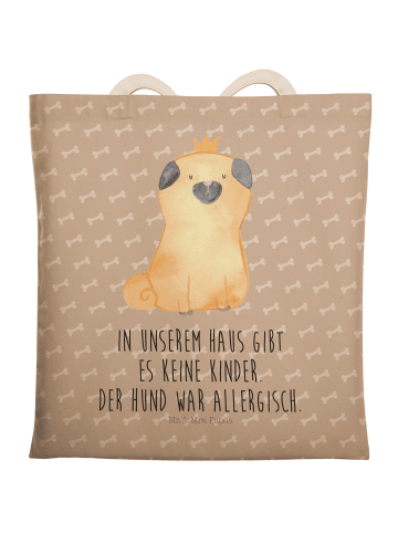 Mr. & Mrs. Panda Beuteltasche Mops Krone mit Spruch in Hundeglück