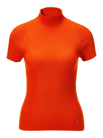 MADELEINE Strickpullover mit Kurzarm in kürbis