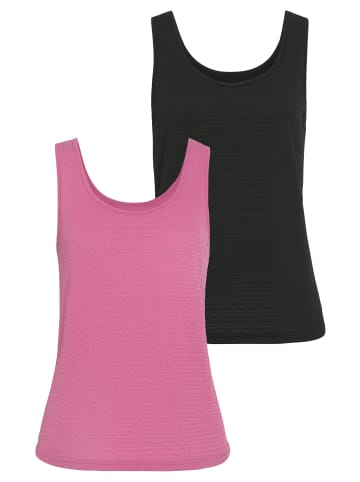 Vivance Strandtop in pink, schwarz