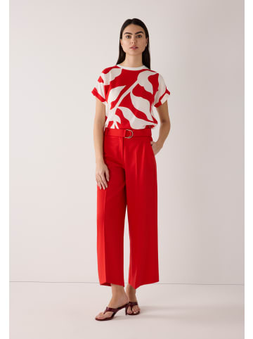 More & More modernes Materialmix-Blusenshirt in graphical print