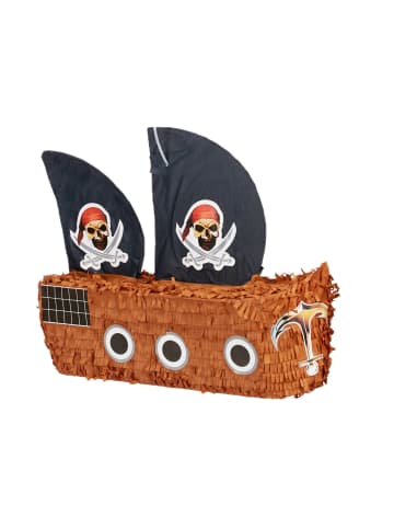 relaxdays Pinata Piratenschiff in Bunt