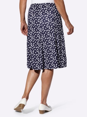 Sieh an! Jersey-Rock in marine-weiß-bedruckt