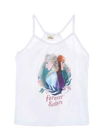 Disney Frozen Elsa und Anna Kinder Top T-Shirt in Weiß