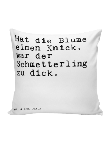 Mr. & Mrs. Panda 40x40 Kissen Hat die Blume einen... mit Spruch in Weiß