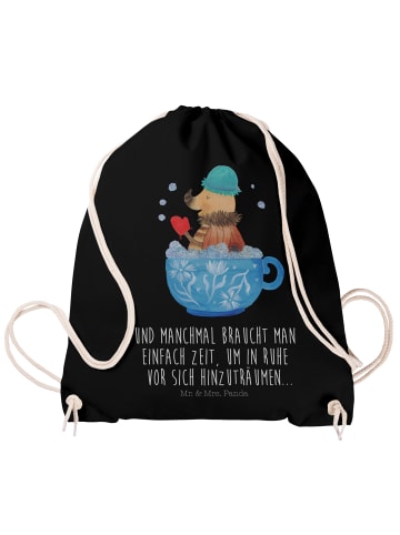 Mr. & Mrs. Panda Jutebeutel Nachtfalter Schaumbad mit Spruch in Schwarz