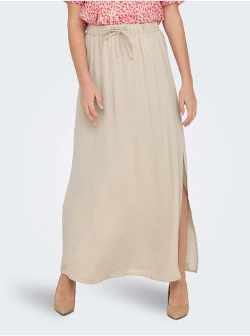 JACQUELINE de YONG Langer Rock Maxi Hohe Taille in Sand