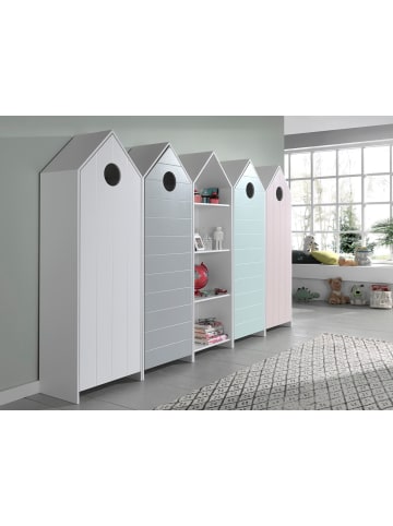 58 aufm Kessel REGALSCHRANK Set Kania 288x37x171 MDF+Holzwerkstoff Weiß /Bunt