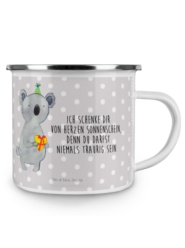 Mr. & Mrs. Panda Kaffeetasse Koala Geschenk mit Spruch in Grau Pastell