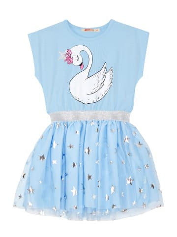 Denokids Kleid Swan&Stars in Light Blue