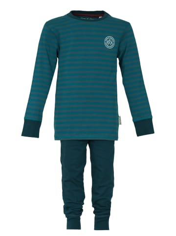 Band of Rascals Pyjama " Basic Striped " in dark-petrol-petrol