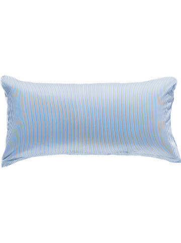 Erwin Müller Edel-Flanell Kissenbezug in blau-weiß