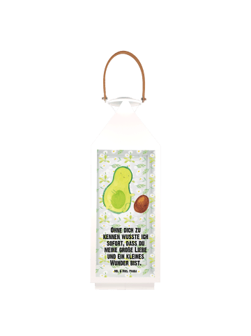 Mr. & Mrs. Panda Laterne Avocado Kern rollt mit Spruch in Transparent