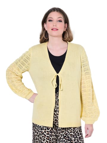 MIAMODA Strickjacke in sorbet gelb