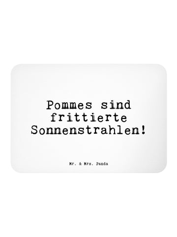 Mr. & Mrs. Panda Kühlschrankmagnet Pommes sind frittierte Sonnen... in Weiß