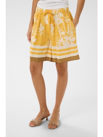 SAINT TROPEZ Shorts RashedaSZ Lockere Passform in Golden Apricot Flower Bouquet