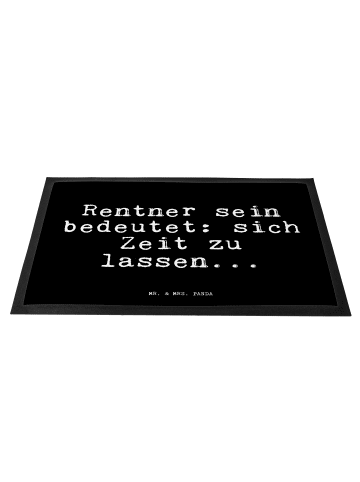 Mr. & Mrs. Panda Türvorleger Rentner sein bedeutet: sich... mit ... in Schwarz