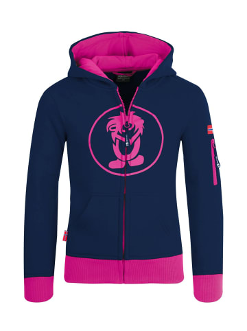 Trollkids Hoodie Pullover mit Kapuze "Sortland" in Marine/Magenta