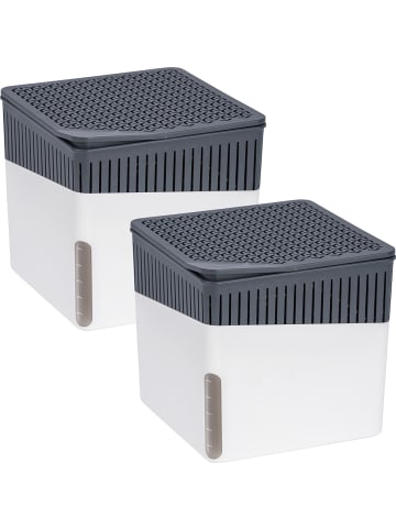 Wenko Raumentfeuchter Cube, Weiß, 1000 g, 2er Set, Raumentfeuchter Mod. Cube, Weiß, 1000 g, 2er Set in Weiß