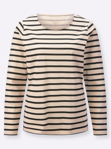 WITT WEIDEN Langarmshirt in elfenbein-schwarz-geringelt