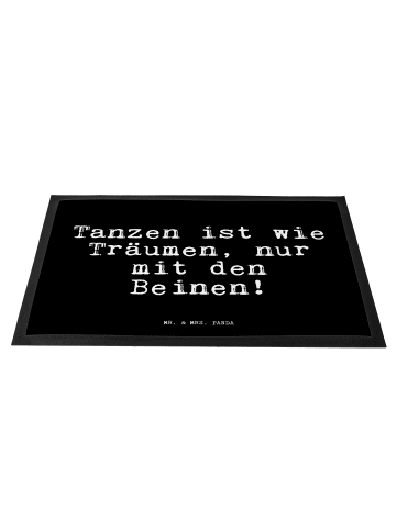 Mr. & Mrs. Panda Fußmatte Tanzen ist wie Träumen,... mit Spruch in Schwarz