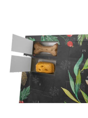 Mr. & Mrs. Panda Hund Adventskalender Hund Blumen mit Spruch in Kreidetafel