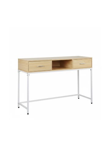 Konsolentisch in Weiß/ Natur  - (B)120 x (H)80 x (T)40 cm