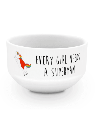 Mr. & Mrs. Panda suppenbowl Einhorn Super mit Spruch in Weiß