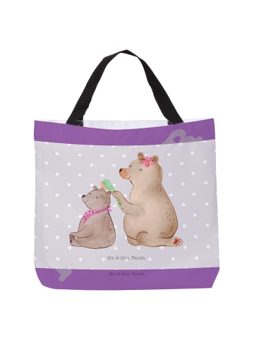 Mr. & Mrs. Panda Totebag Bär Kind ohne Spruch in Grau Pastell