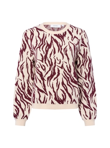 comma Pullover in beige aubergine - 0001
