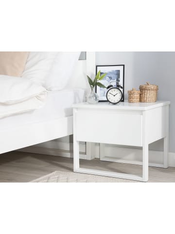 Beliani Nachttisch GIULIA in Weiß - (W) 50 x (H) 43 x (L) 41 cm
