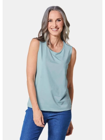 GOLDNER Kurzgröße:  Gepflegtes Top in formstabiler Ware in bleu