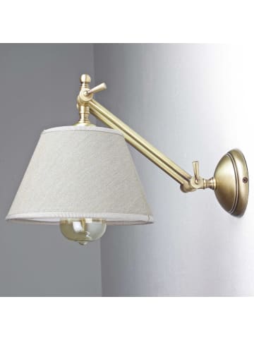 Licht-Erlebnisse Wandlampe (B)20 x (H)15 cm in Bronze hell glänzend Beige