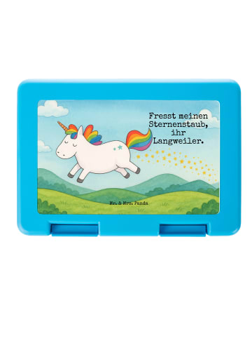 Mr. & Mrs. Panda Brotdose Einhorn Happy Design mit Spruch in Weiß