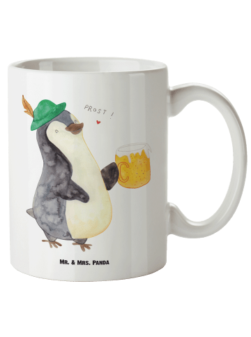 Mr. & Mrs. Panda XL Tasse Pinguin Bier ohne Spruch in Weiß