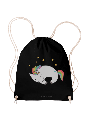 Mr. & Mrs. Panda Jutebeutel Einhorn Nacht ohne Spruch in Schwarz