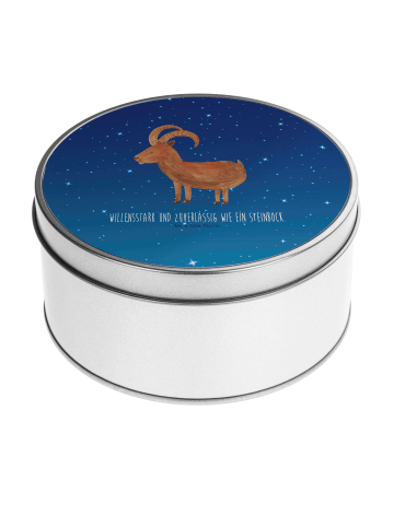 Mr. & Mrs. Panda Aufbewahrungsbox Sternzeichen Steinbock mit Spruch in Sternenhimmel Blau