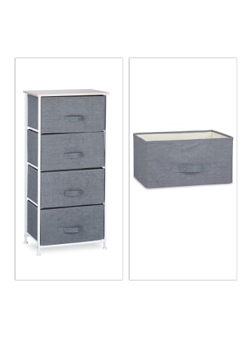 relaxdays Regalsystem in Grau - (B)45 x (H)95 x (T)30 cm