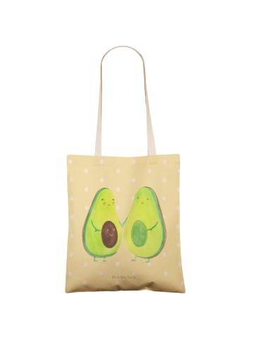 Mr. & Mrs. Panda Henkeltasche Avocado Pärchen ohne Spruch in Gelb Pastell
