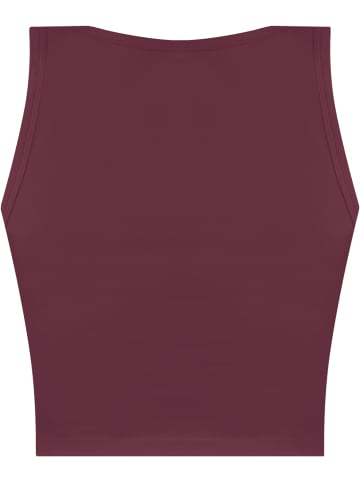 Janice 2 x Damen crop Top Namlea in Beige/Burgund