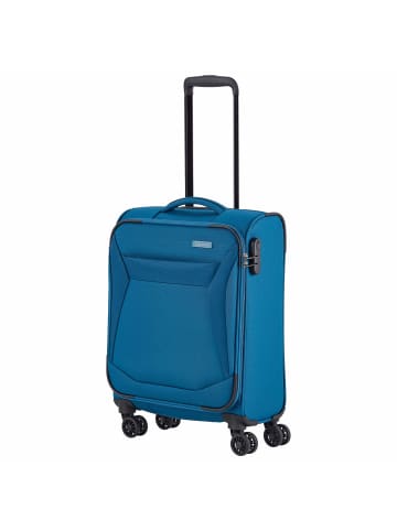 travelite Chios - 4-Rollen-Kabinentrolley S 55 cm (schwarz) in petrol