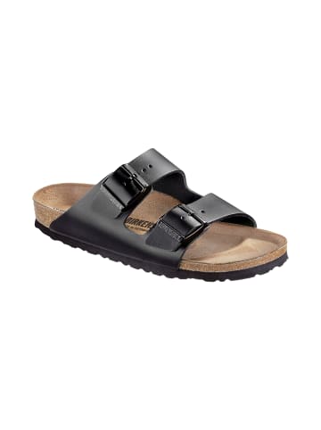 Birkenstock Pantoletten Arizona Naturleder in Schwarz