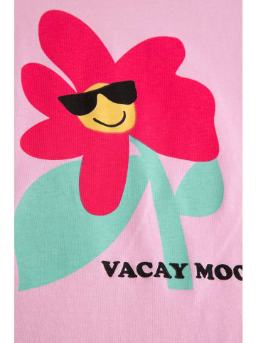 MOKIDA Baumwoll-t-shirt mit kurzen Ärmeln in gedämpftes Rosa