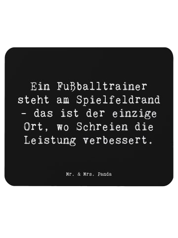 Mr. & Mrs. Panda Mouse Pad Spruch Fußballtrainer Energie mit Spruch in Schwarz