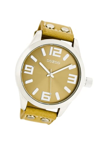 Oozoo Analog-Armbanduhr Oozoo Timepieces gelb extra groß (ca. 46mm)