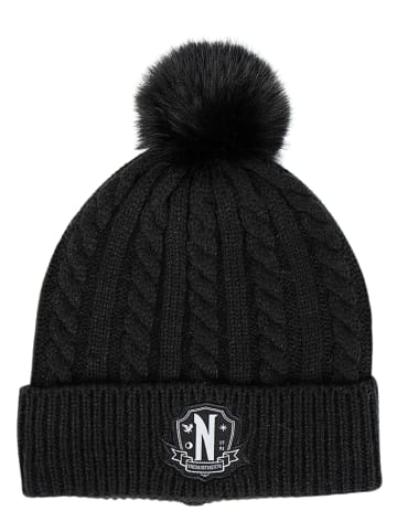 Cerda 2-tlg. Winter Set: Mütze & Handschuhe Wednesday in Schwarz