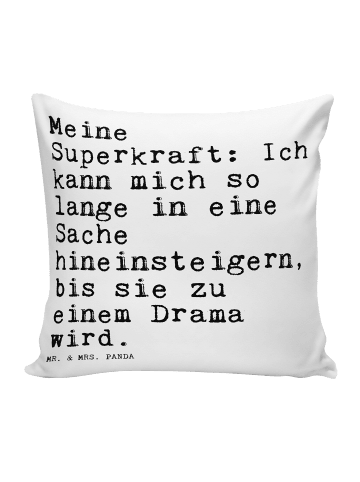 Mr. & Mrs. Panda Sofakissen Meine Superkraft: Ich kann... mit Sp... in Weiß