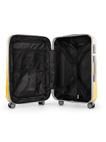 suitline mittelgroßer Hartschalen-Koffer Check-In Reisekoffer TSA 68L in Safari Sunrise