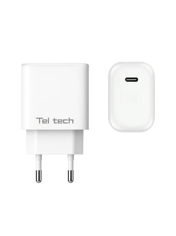 Wisam Teltech Powerladegerät USB-C 30W weiß TCH-04