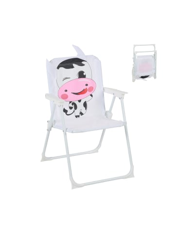 relaxdays Kinder-Klappstuhl "Kuh" in Bunt - (B)36 x (H)51,5 x (T)37,5 cm